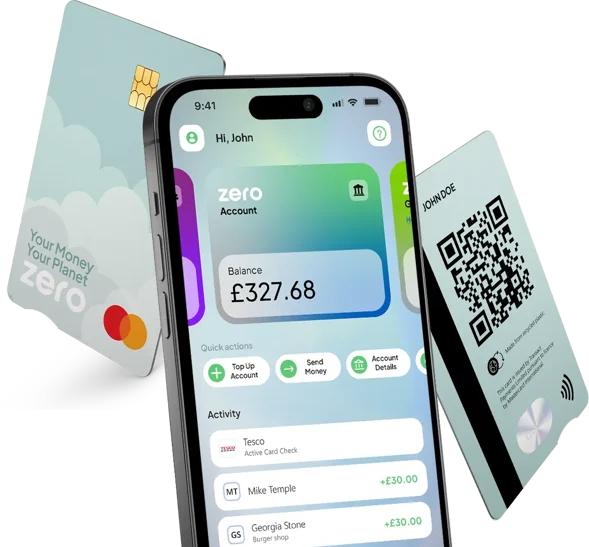 Zero app with sky card hero image